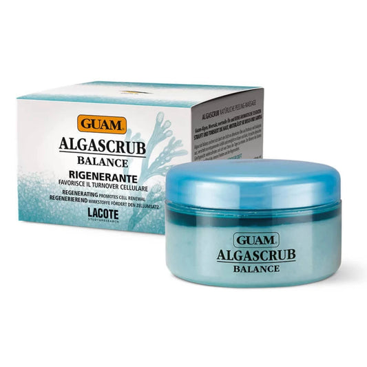 Guam Algascrub Balance Regenerante 420g helps exfoliate the body to leave skin feeling soft and smooth with a fresh, luminous look.