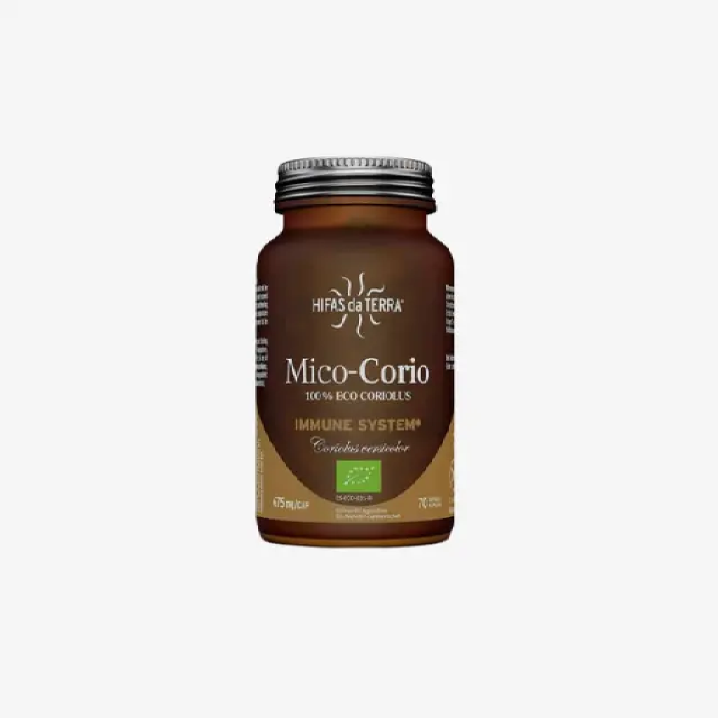 Hifas da Terra Mico-Corio 70 capsules with organic Coriolus versicolor and PSK beta-glucans for daily immune system support