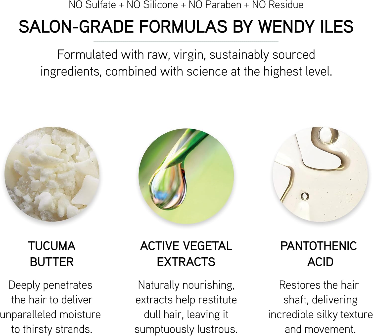 Iles Formula Haute Performance Shampoo with Pracaxi Oil and Silk Extract to detangle, repair and restore lustre