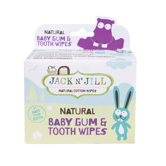 Image: Jack N Jill Baby Gum & Tooth Wipes 25 wipes individually wrapped natural baby oral care wipes for gentle gum and tooth cleaning