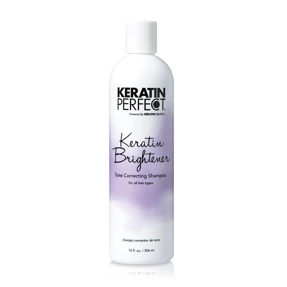 Keratin Perfect Brightener Tone Correcting Shampoo 354ml helps keep hair soft and smooth with added shine as you wash it.