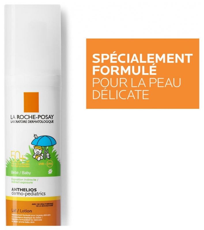 La Roche-Posay Anthelios Baby Milk SPF50+ for infants under 3 — hypoallergenic, paraben-free sun protection for sensitive skin