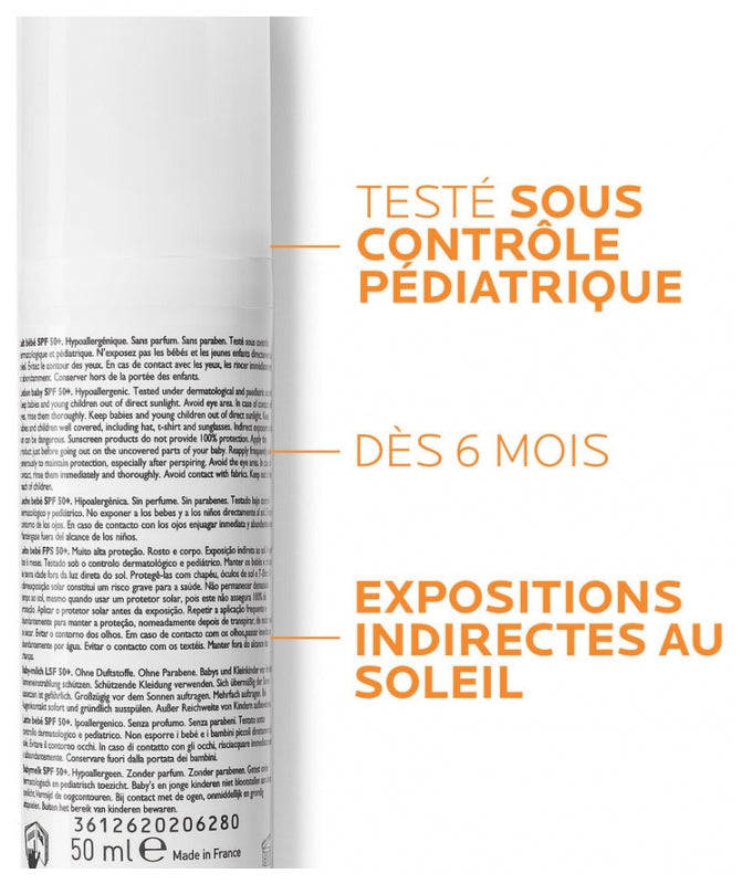 La Roche-Posay Anthelios Baby Milk with shea butter and broad-spectrum UV filters to protect and moisturise delicate baby skin