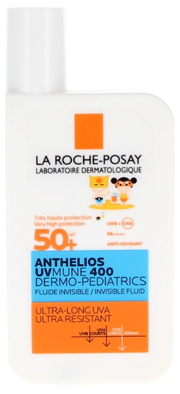 La Roche-Posay Anthelios UVMune Fluid with vitamin E and shea butter to protect and restore the skin barrier in children 