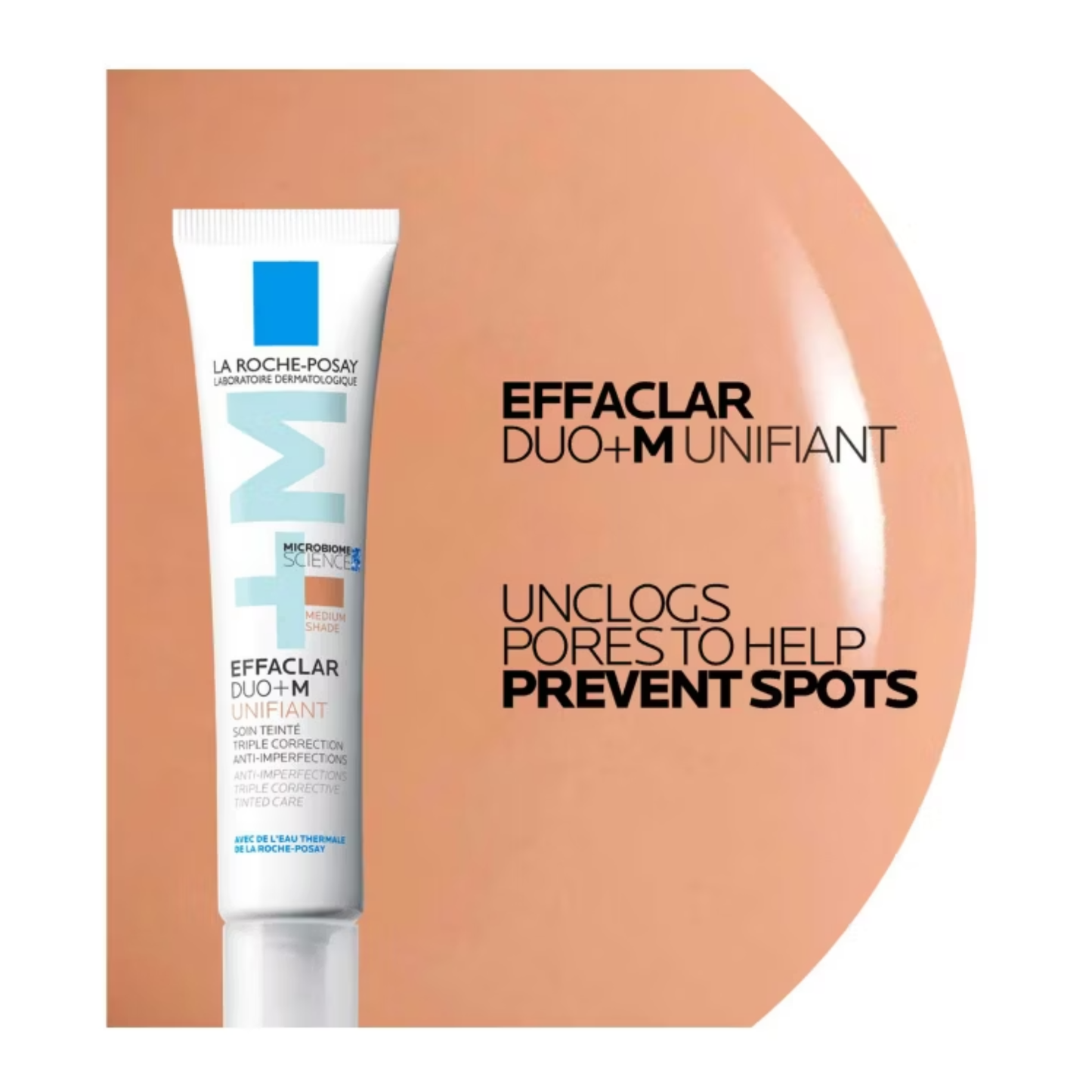 La Roche-Posay Effaclar Duo+M Unifiant for oily blemish-prone skin providing all-day unified complexion and shine control