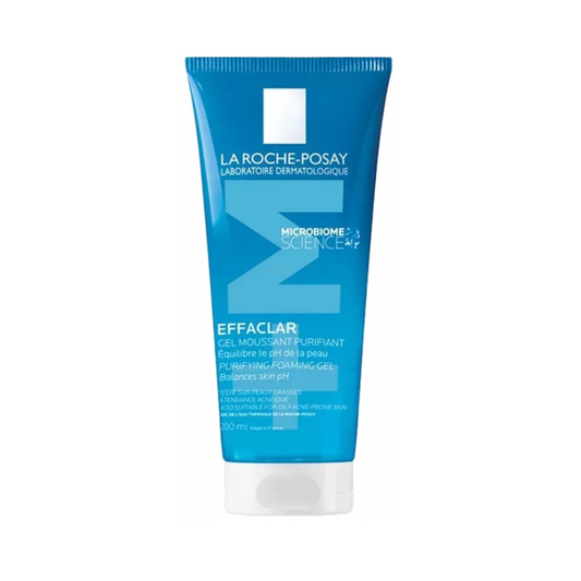 La Roche-Posay Effaclar Purifying Foaming Gel 200ml with thermal spring water and zinc PCA for oily acne-prone skin