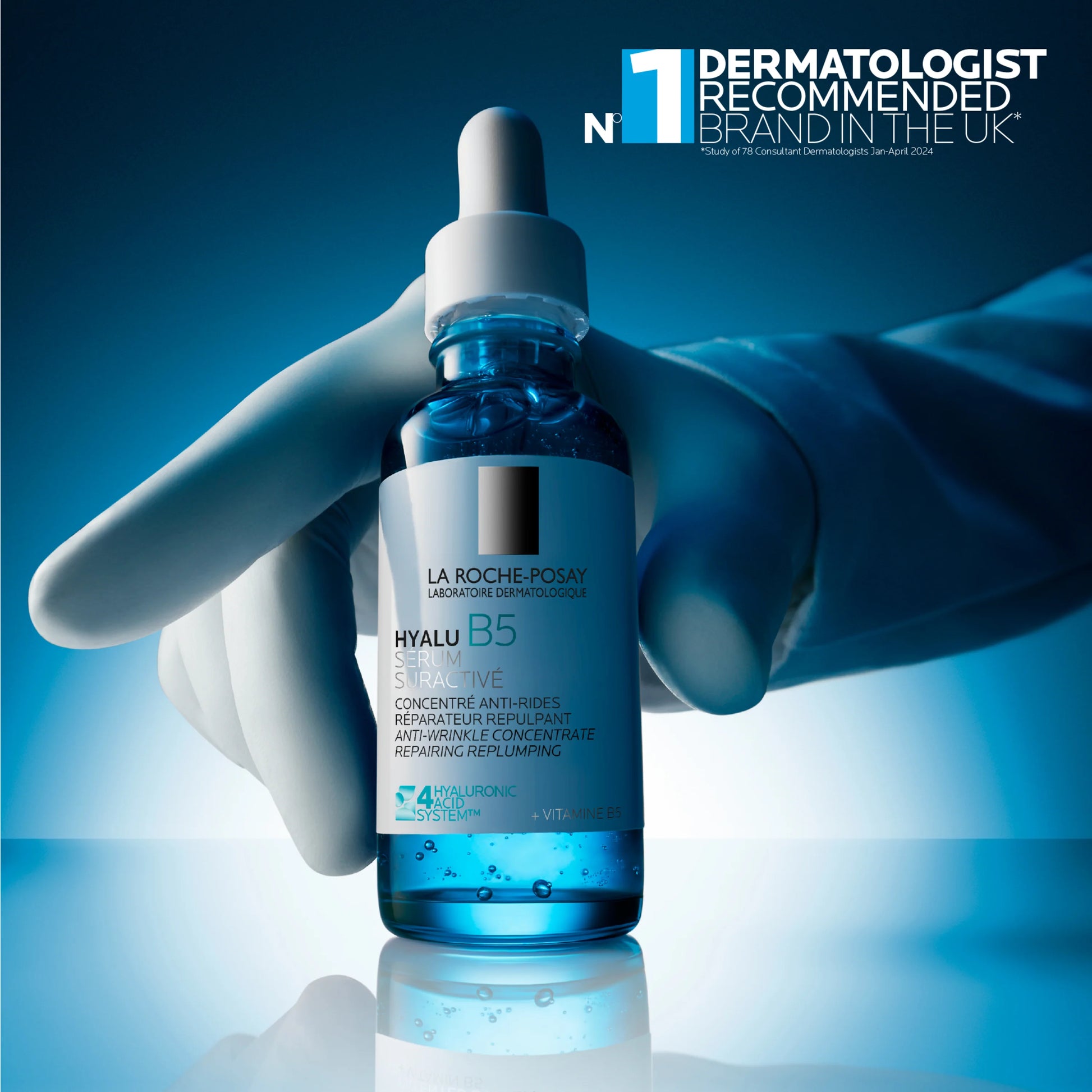 La Roche-Posay Hyalu B5 Suractivated Serum with Hyaluronic Acid and Vitamin B5 helps restore the skin barrier and reduce fine lines