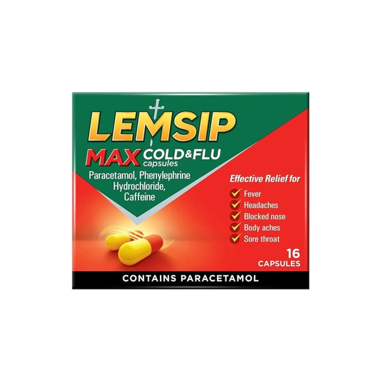 Lemsip Max Cold And Flu 16 Capsules