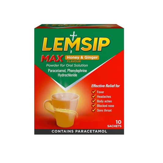 Lemsip Max Cold and Flu Honey and Ginger 10 sachets