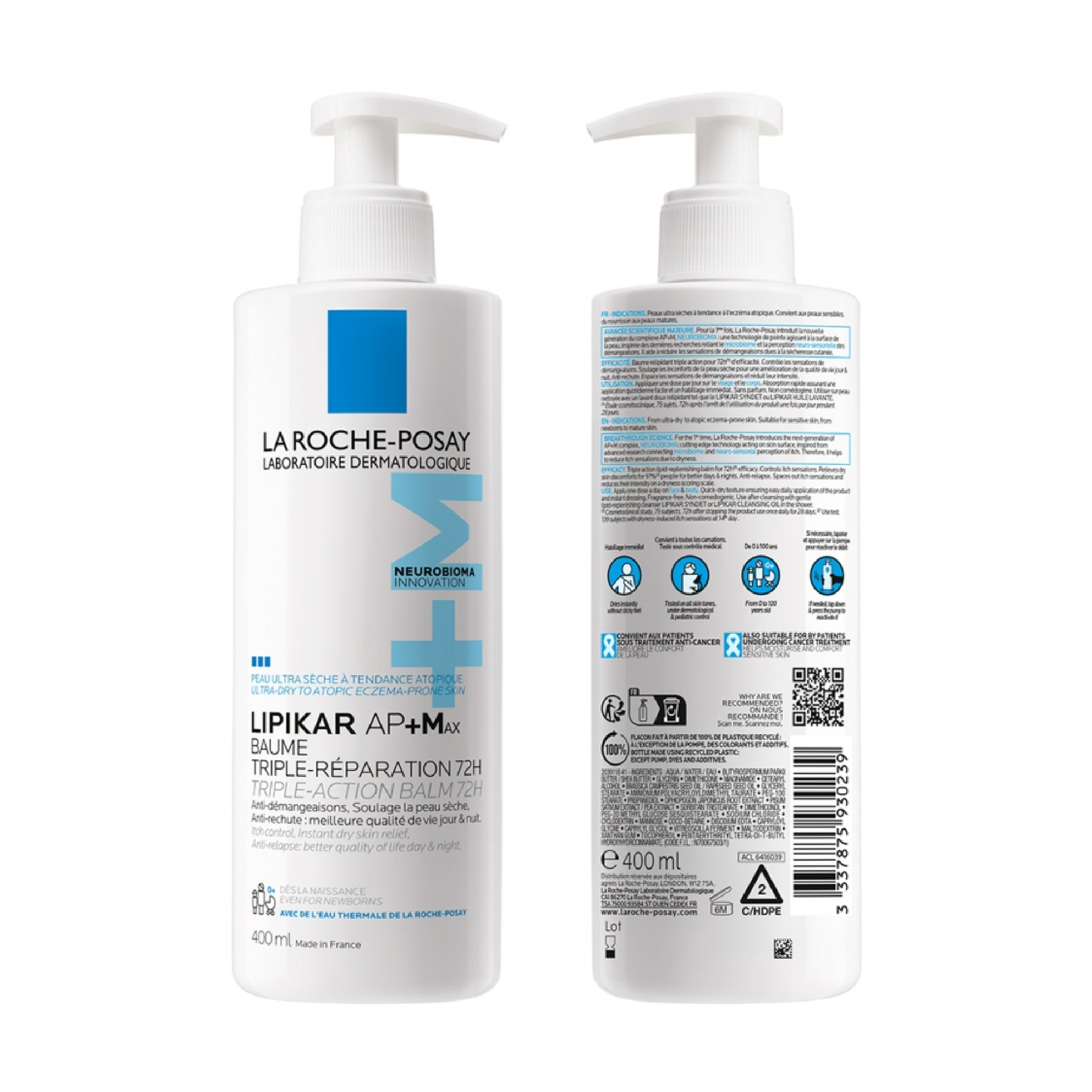 La Roche-Posay Lipikar AP+ Max with Shea Butter and Niacinamide helping restore the skin barrier and relieve dryness for 72 hours