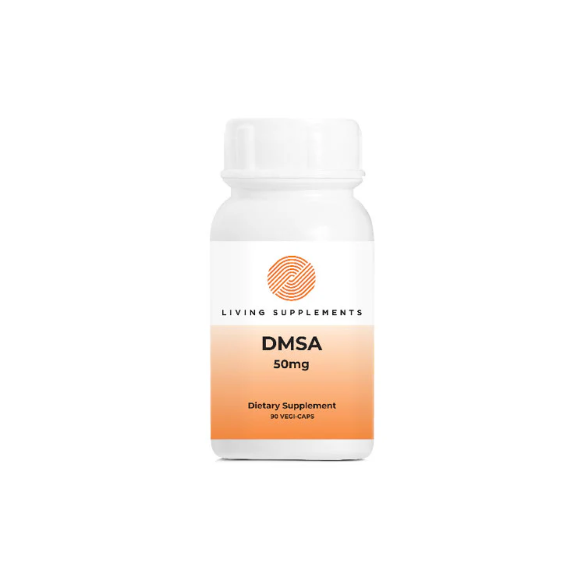 Living Supplements DMSA 100mg with vitamin C 50mg per vegetable capsule GMP certified USP-grade 50 capsules
