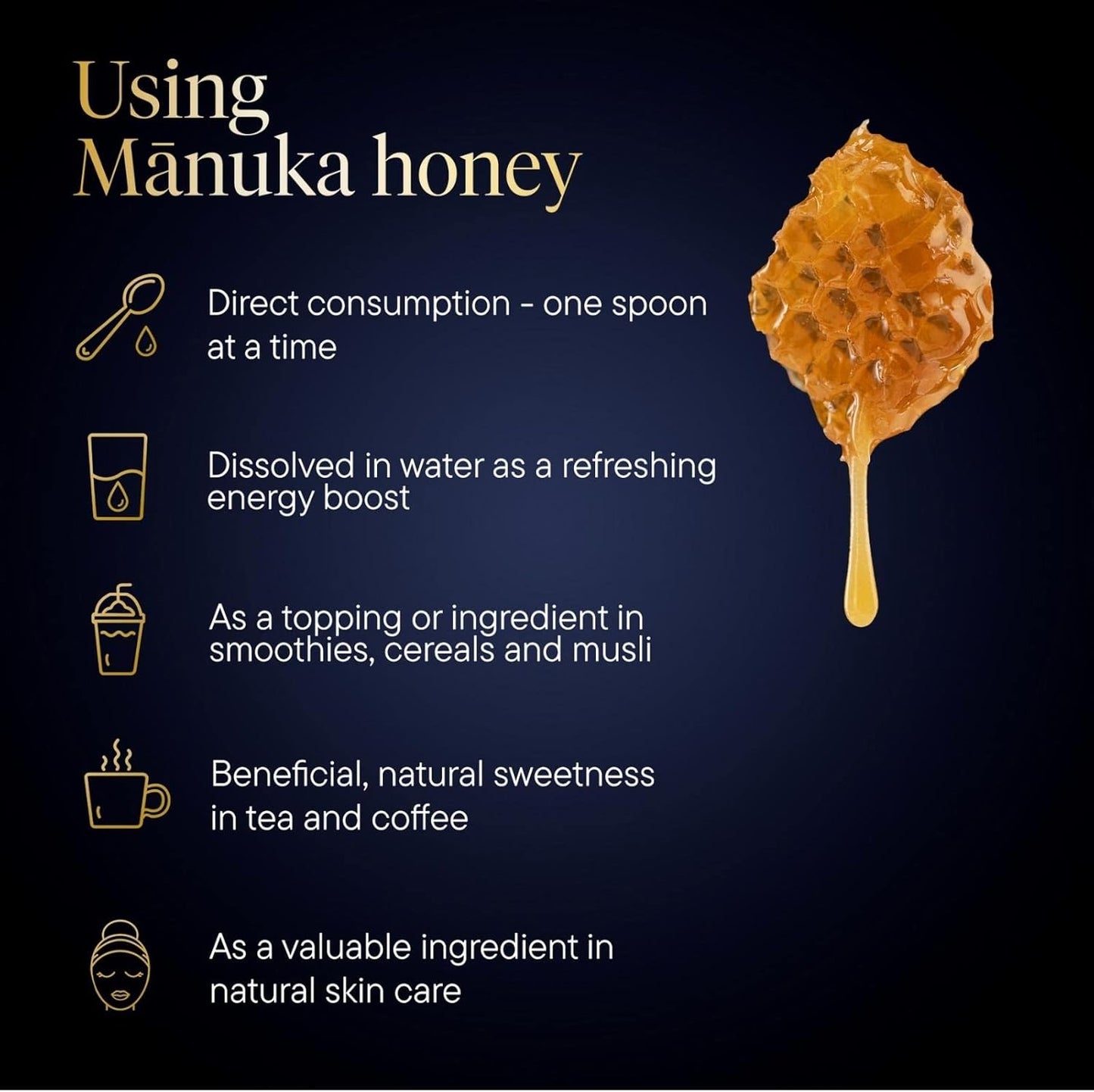 Manuka Health MGO 550+ high strength honey for targeted daily wellness and immune support