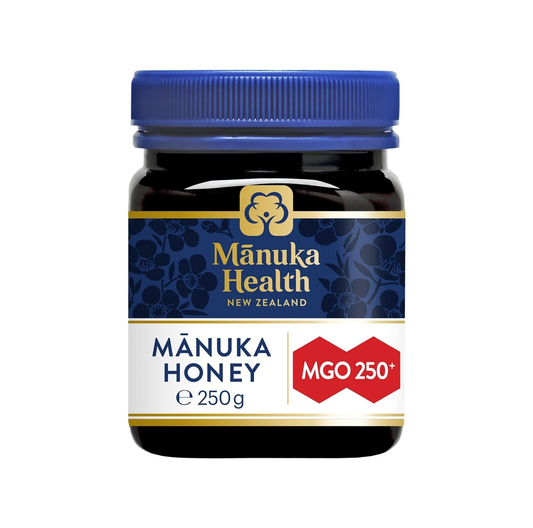 Manuka Health MGO 250+ Manuka Honey 250g jar, pure New Zealand monofloral honey for everyday wellness