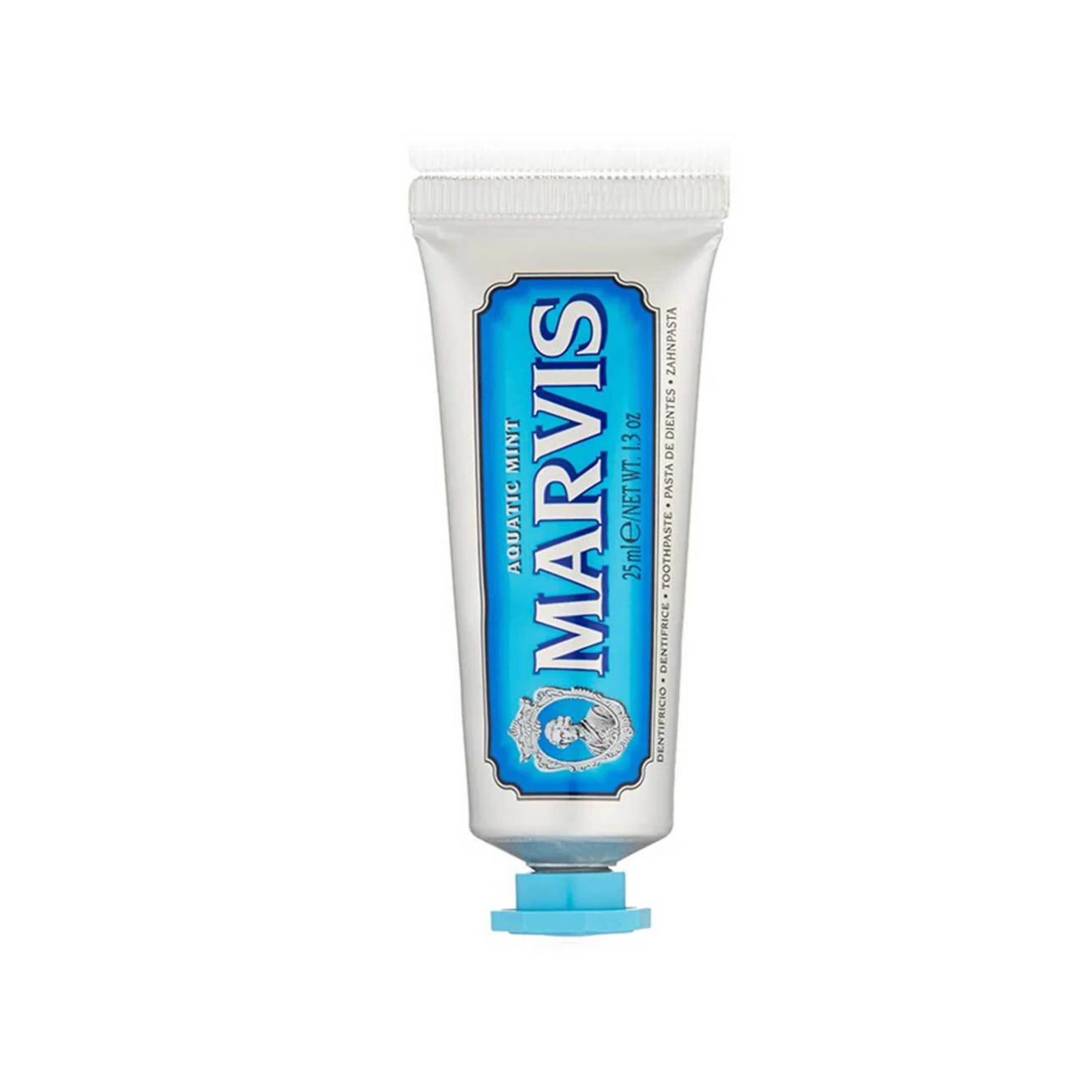 Marvis Aquatic Mint toothpaste 85ml tube delivering fresh breath and effective plaque removal while helping maintain clean healthy teeth with a refreshing mint flavour