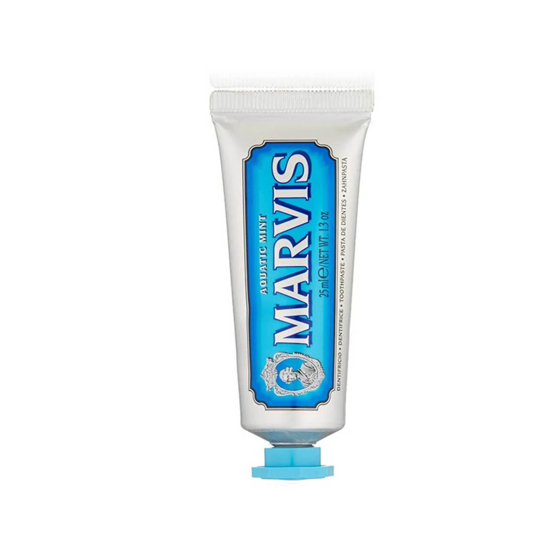 Marvis Aquatic Mint toothpaste 85ml tube delivering fresh breath and effective plaque removal while helping maintain clean healthy teeth with a refreshing mint flavour