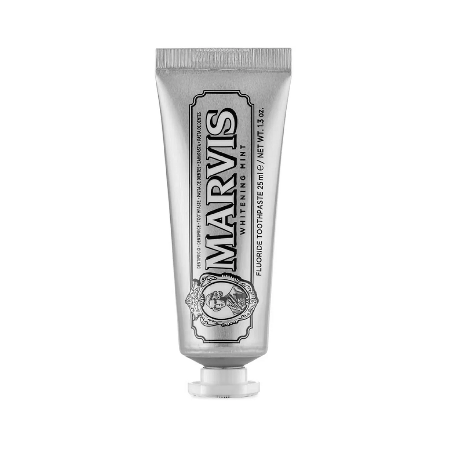 Marvis Whitening toothpaste 85ml tube designed to help remove stains and restore a brighter smile while keeping teeth clean and breath fresh daily