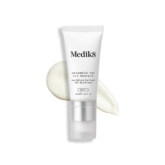 Medik8 Advanced Day Eye Protect SPF30 15ml lightweight eye sunscreen with SPF30 and 5-star UVA protection for the delicate eye area