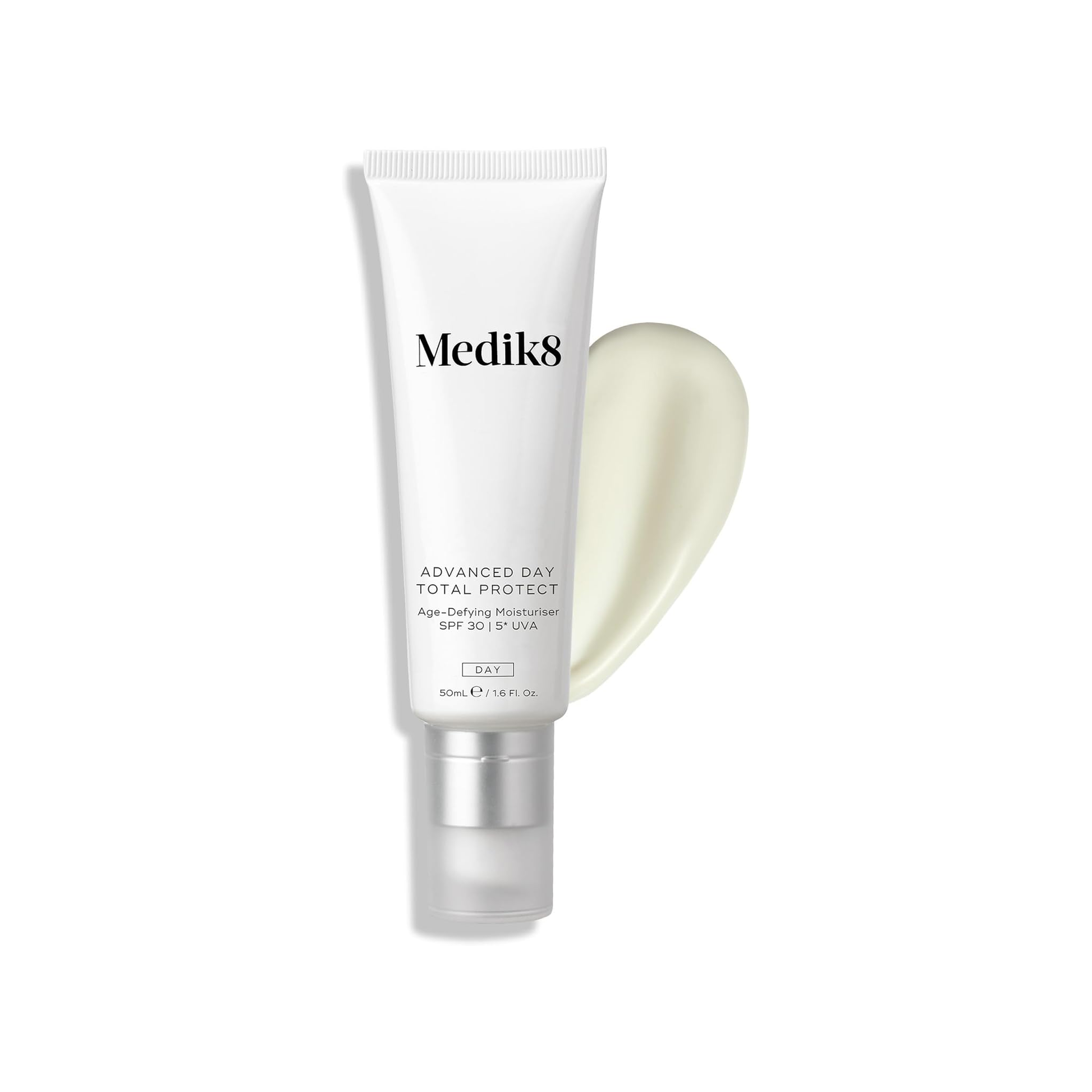 Medik8 Advanced Day Total Protect SPF30 50ml multi-defence daily moisturiser with SPF30 and 5-star UVA protection for hydrated protected skin