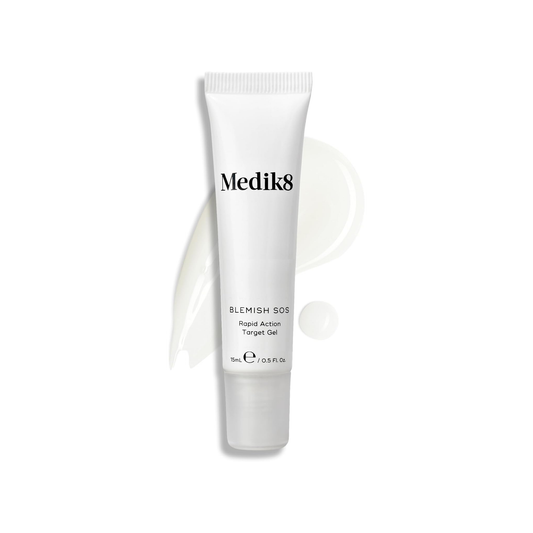 Medik8 Blemish SOS 15ml fast-acting spot treatment gel with azelaic acid salicylic acid and niacinamide for visibly clearer blemish-prone skin