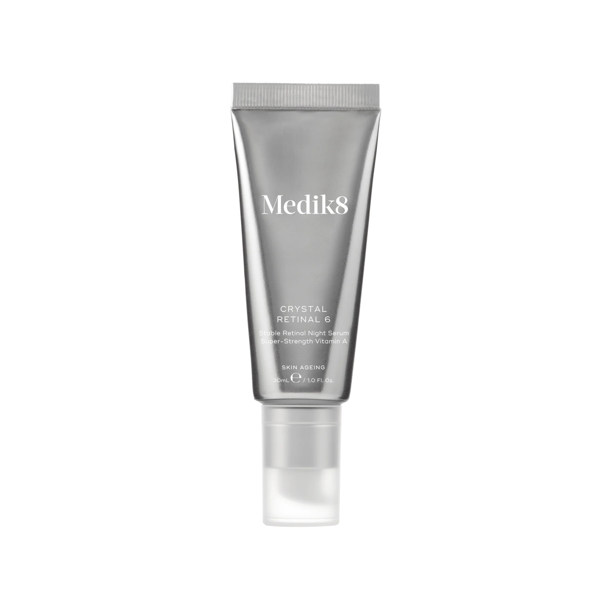 Medik8 Crystal Retinal 6 30ml high-strength overnight serum with 0.06% Encapsulated Retinaldehyde for visibly smoother firmer-looking skin