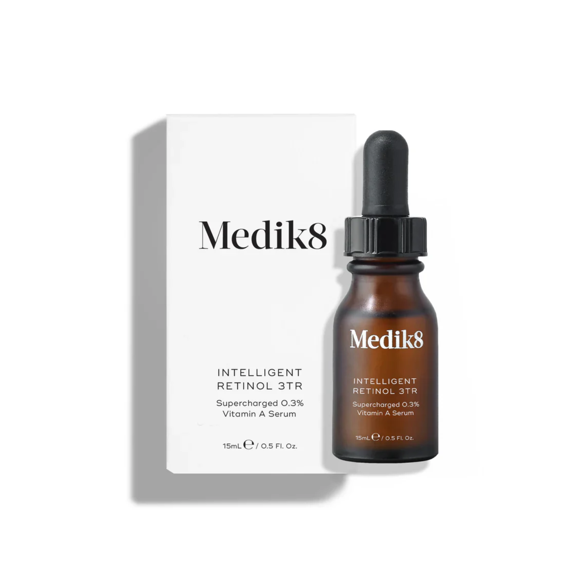 Medik8 Intelligent Retinol 3TR 15ml night serum with 0.3% time-release retinol for visible fine line reduction and smoother skin