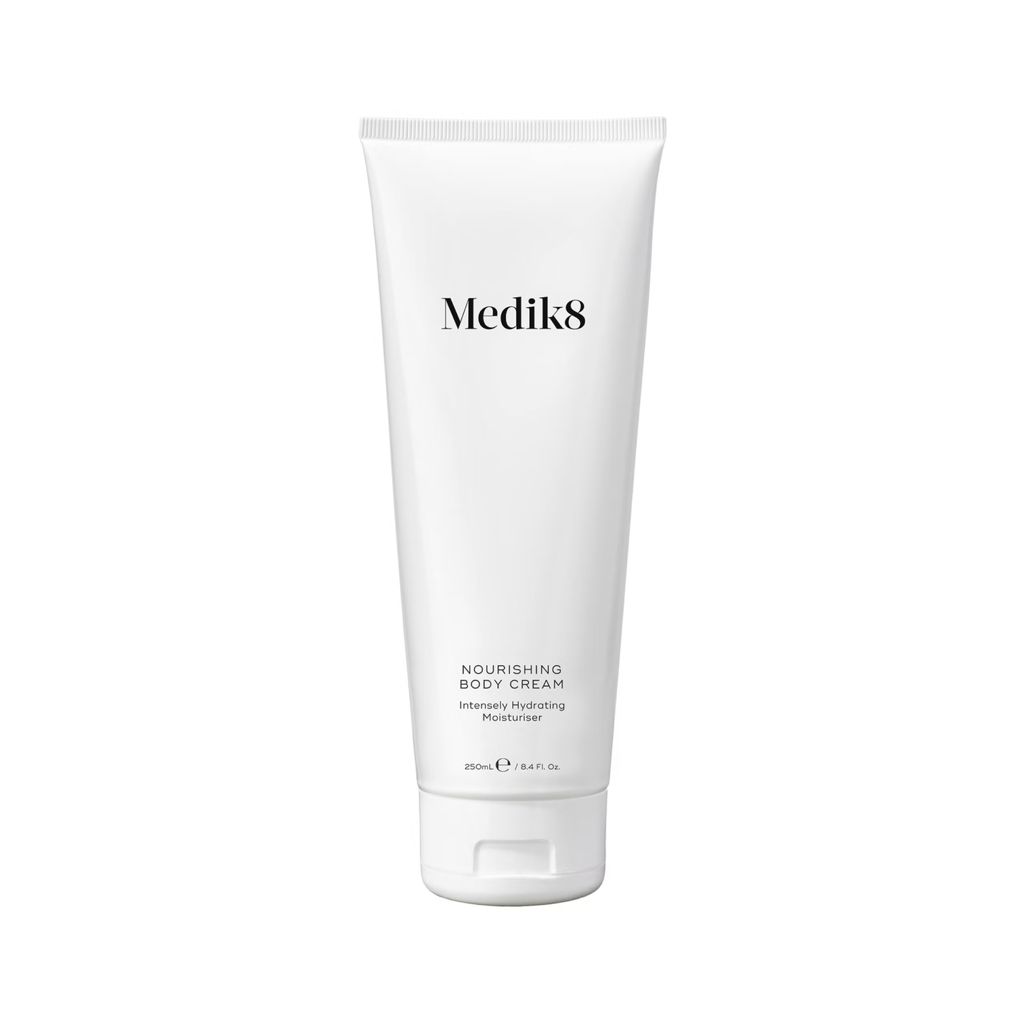 Medik8 Nourishing Body Cream 250ml fast-absorbing moisturiser with Glycerin and Cocoa Butter for soft smooth skin