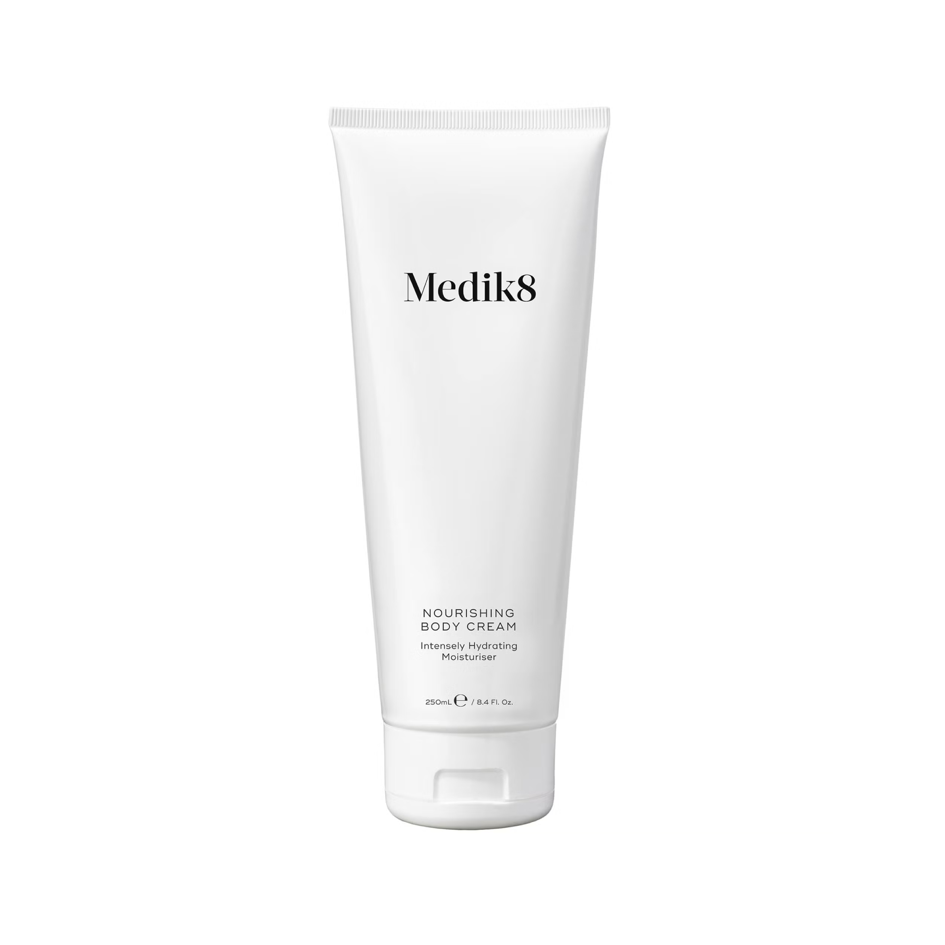 Medik8 Nourishing Body Cream 250ml fast-absorbing moisturiser with Glycerin and Cocoa Butter for soft smooth skin