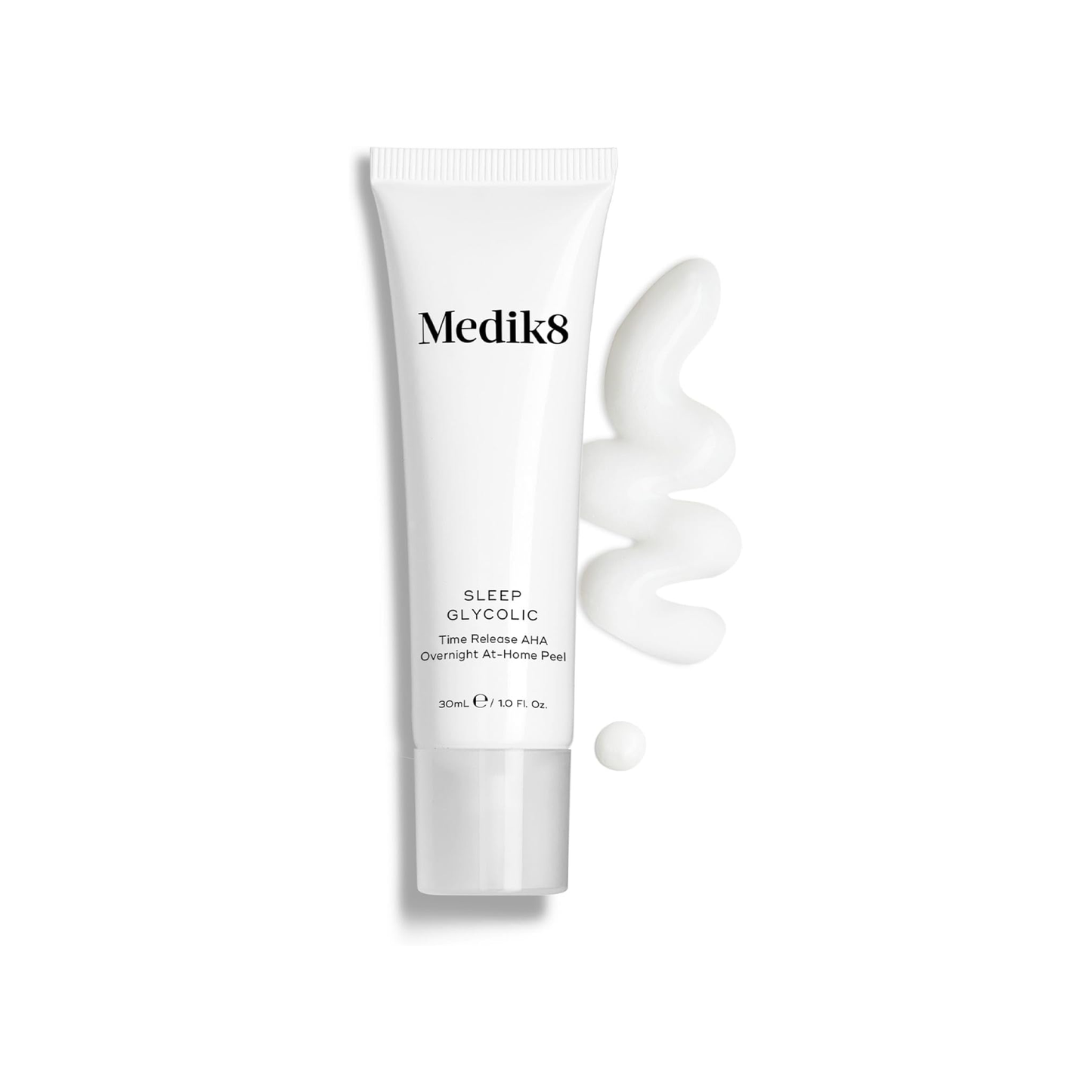 Medik8 Sleep Glycolic 30ml overnight AHA serum with 10% time-release glycolic acid for visibly brighter smoother and resurfaced skin