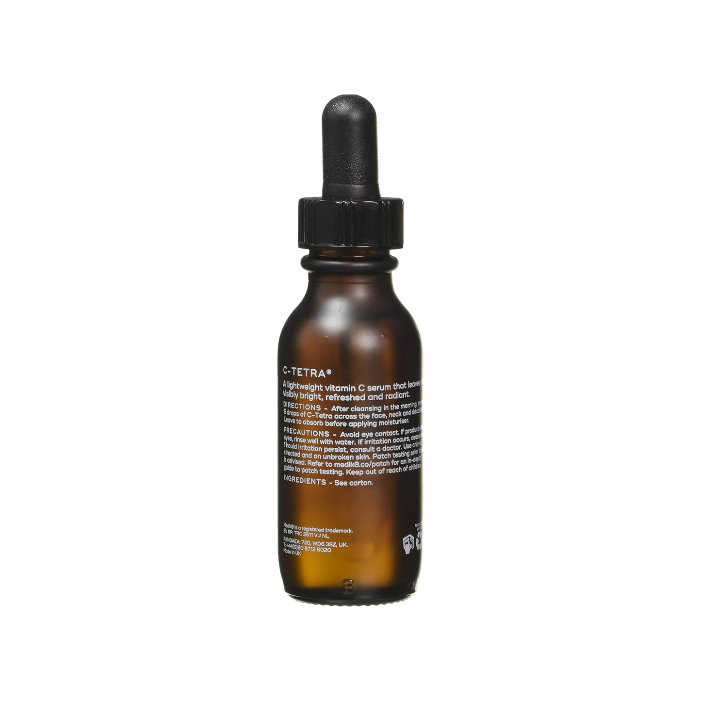 Medik8 C-Tetra with Tetrahexyldecyl Ascorbate and Vitamin E to provide antioxidant protection against free radicals and support a soft glowing finish