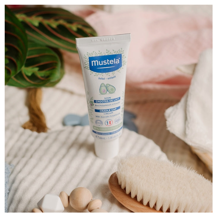 Mustela Cradle Cap Cream 40ml tube fragrance-free hypoallergenic baby scalp treatment dermatologically tested