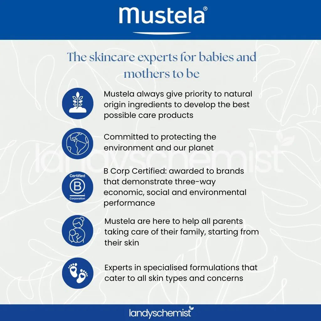Mustela Soothing Moisturising Cream massaged gently onto baby's face for immediate hydration and daily environmental protection