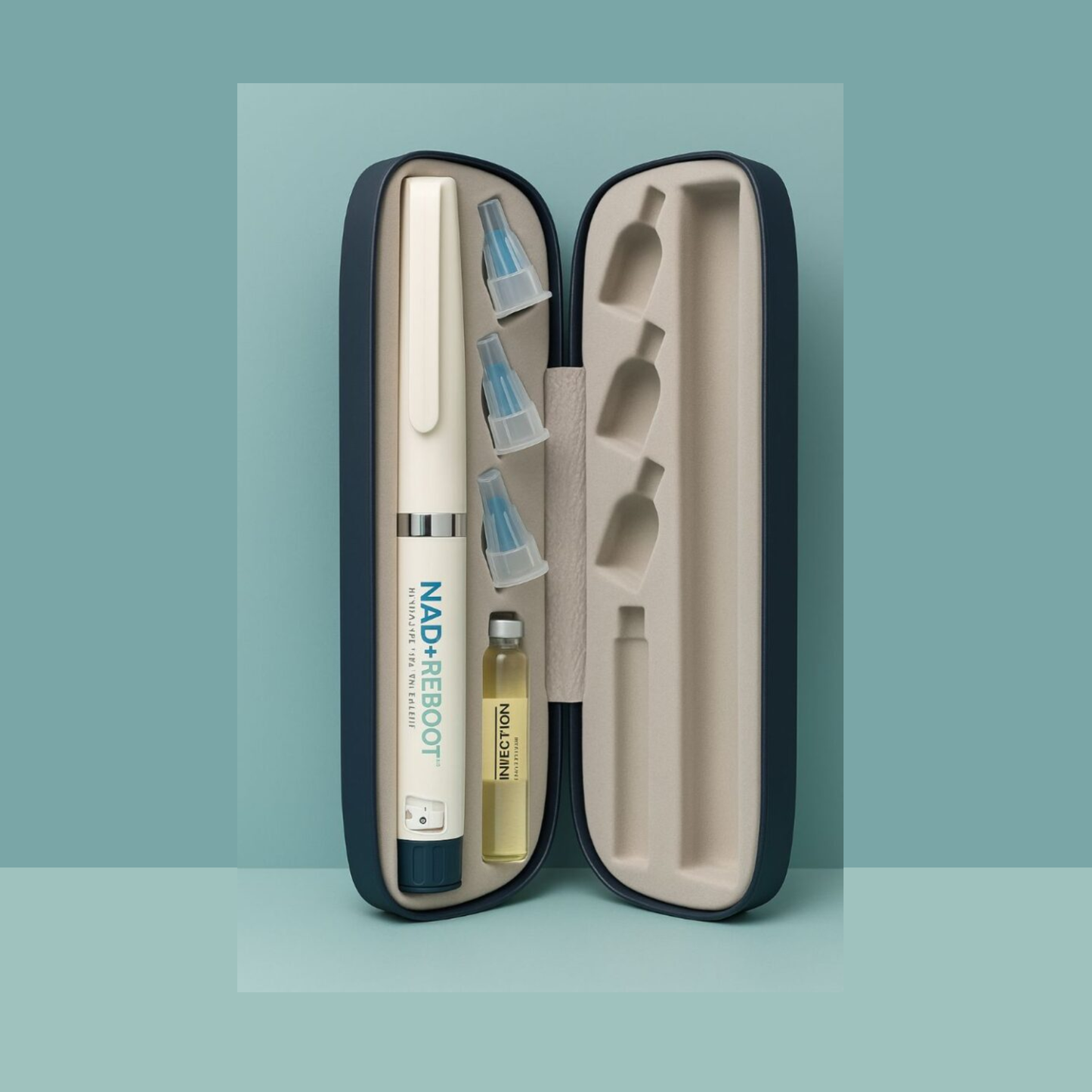 NAD+ Reboot Pen 3ml with nicotinamide adenine dinucleotide, boosts NAD+ levels to support cellular energy production, brain function and longevity