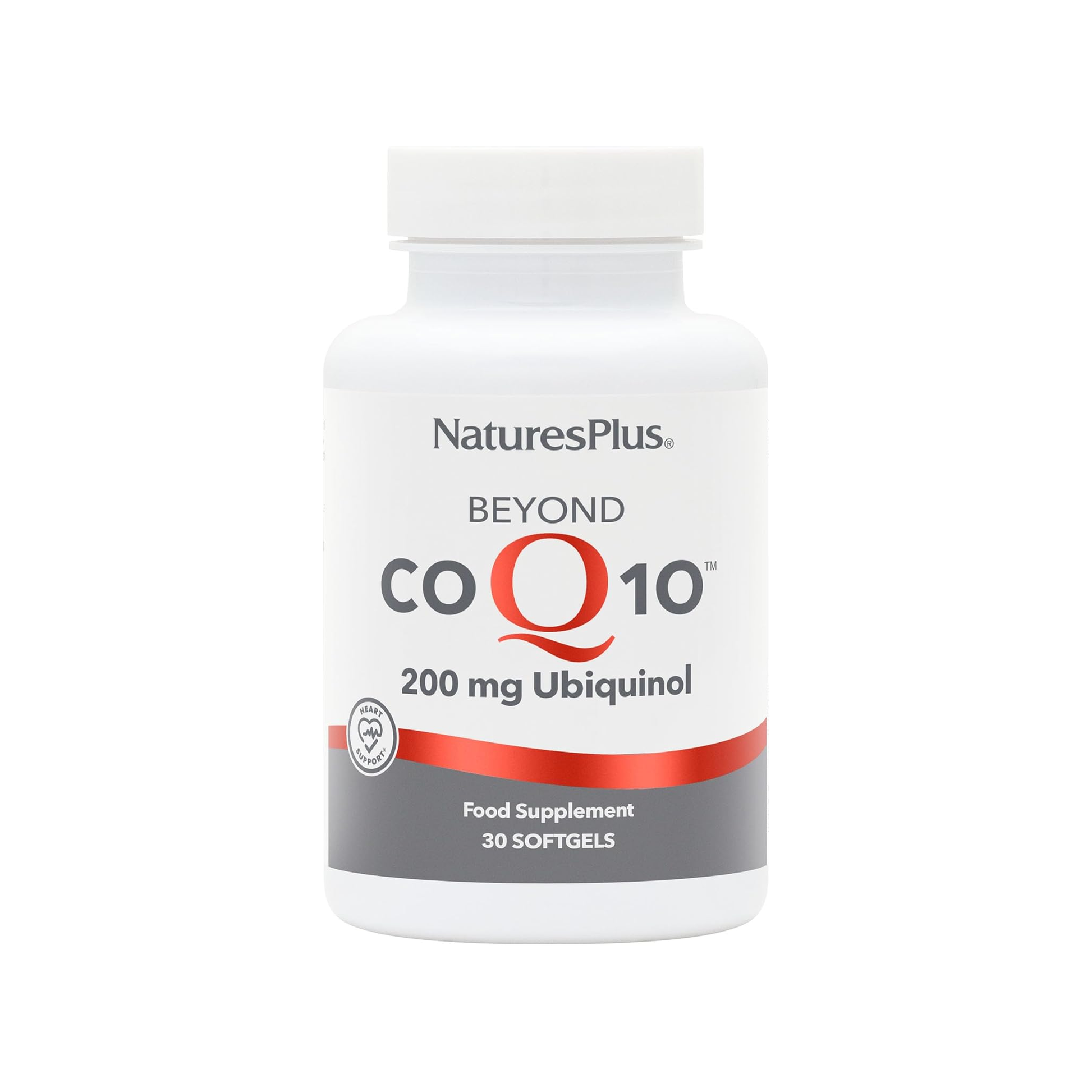 Nature's Plus Beyond CoQ10 200mg Ubiquinol 30 softgels with naturally fermented active CoQ10 for cellular energy and heart support