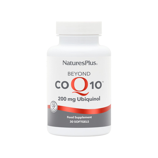 Nature's Plus Beyond CoQ10 200mg Ubiquinol 30 softgels with naturally fermented active CoQ10 for cellular energy and heart support