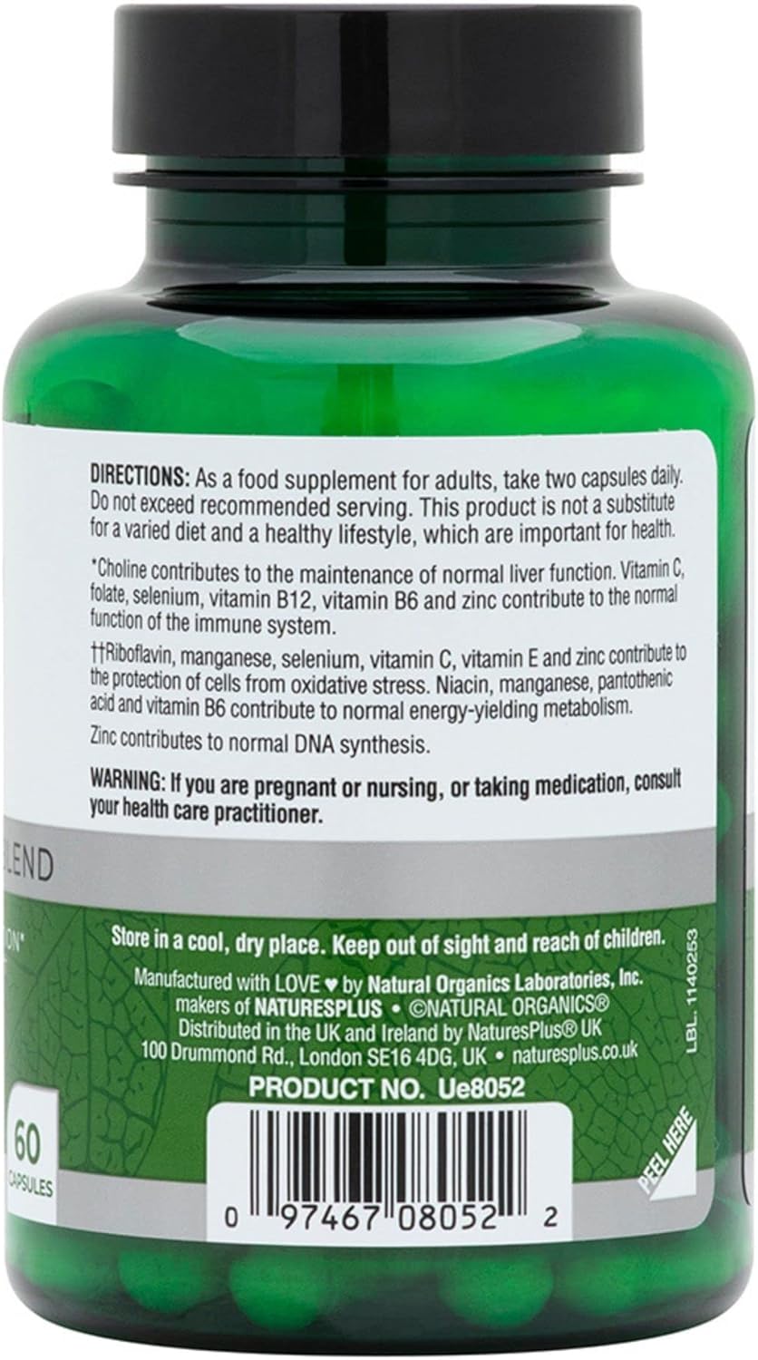 Nature's Plus Bio Advanced Liver Support vegan capsules for adults seeking daily botanical liver support alongside energy metabolism and cognitive function