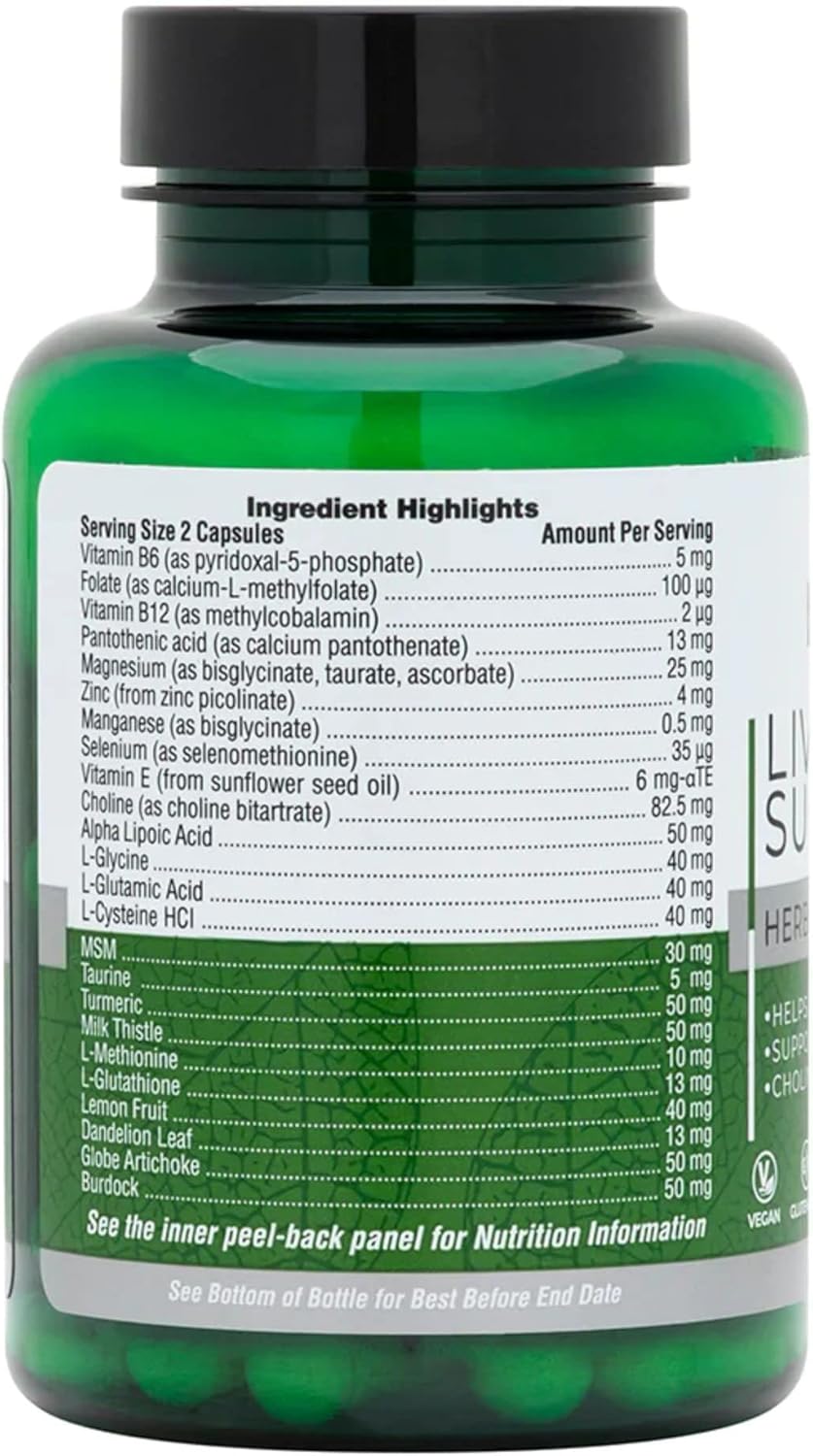 Nature's Plus Bio Advanced Liver Support with L-glutathione, alpha-lipoic acid and methylcobalamin helping to protect liver cells from oxidative stress
