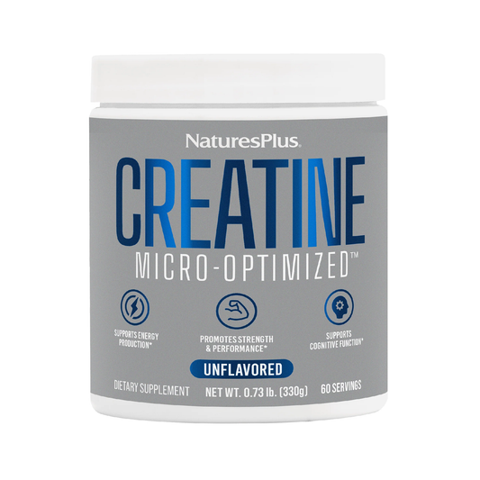 Nature's Plus Creatine Micro-Optimised Powder 330g pure creatine monohydrate 5g per serving unflavoured no additives