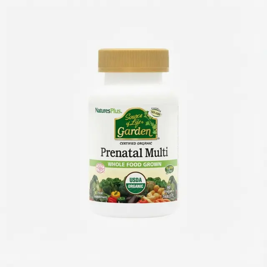 Nature's Plus Source of Life Garden Prenatal Multi 90 Vegan Tablets with Folate Iron and Vitamin D3 from organic whole food sources
