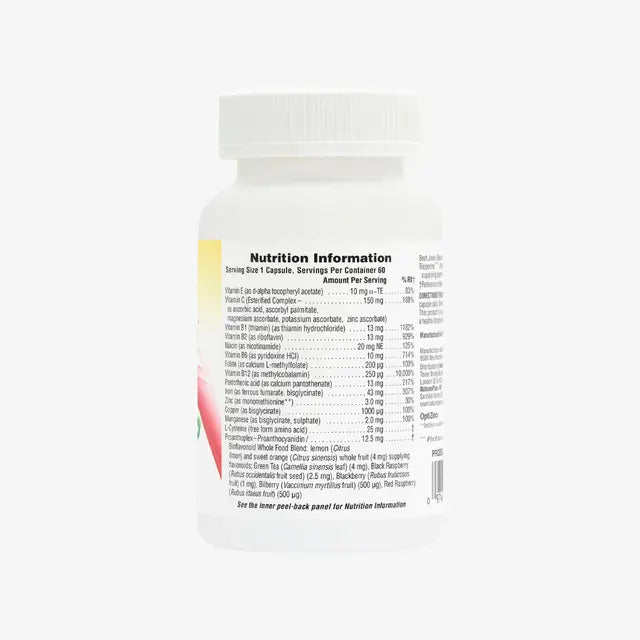 Nature's Plus Hema-Plex Iron with Ferrous Bisglycinate, Vitamin C Esterified Complex and Proanthoplex bioflavonoids supporting iron absorption and antioxidant protection