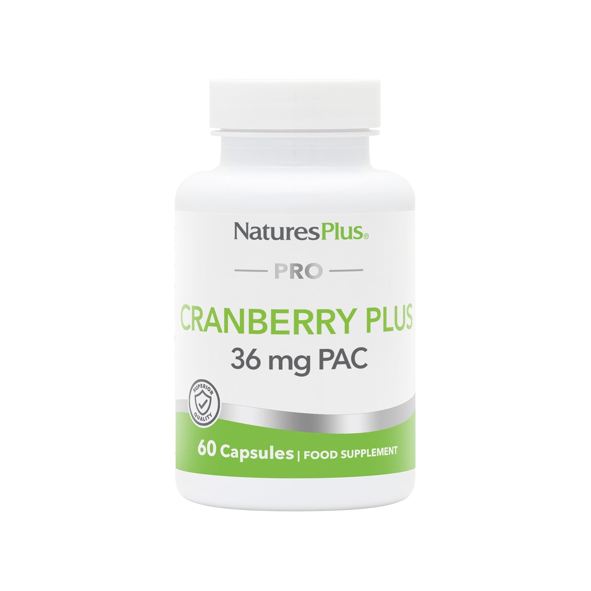 Nature's Plus PRO Cranberry Plus 60 capsules 350mg cranberry fruit and extract with 36mg PAC proanthocyanidins