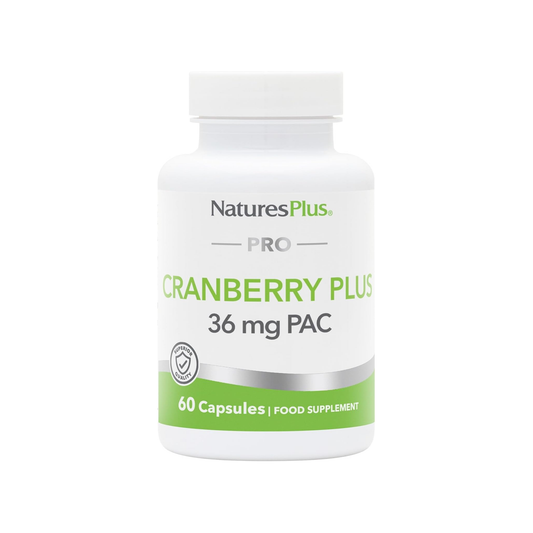 Nature's Plus PRO Cranberry Plus 60 capsules 350mg cranberry fruit and extract with 36mg PAC proanthocyanidins