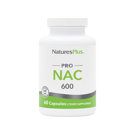 Nature's Plus PRO NAC 600mg 60 capsules N-acetyl-L-cysteine glutathione precursor vegetarian and gluten free