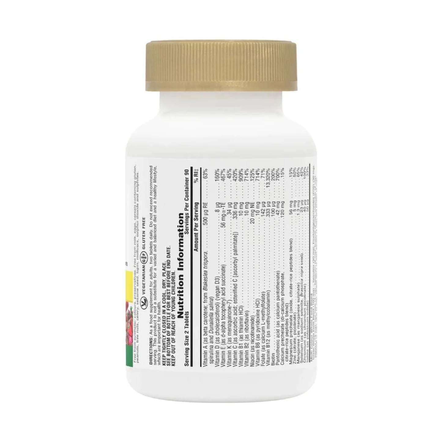 Nature's Plus Source of Life Gold Mini-Tabs for adults seeking a daily vegetarian wholefood multivitamin with immune and energy support