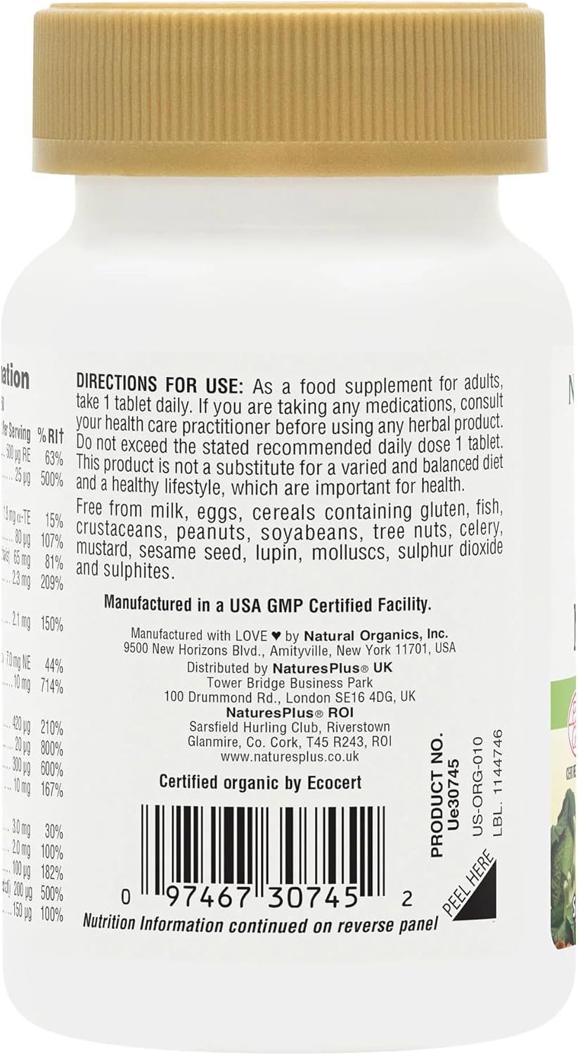Nature's Plus Source of Life Garden Men Once a Day for men supporting testosterone levels immunity and daily energy