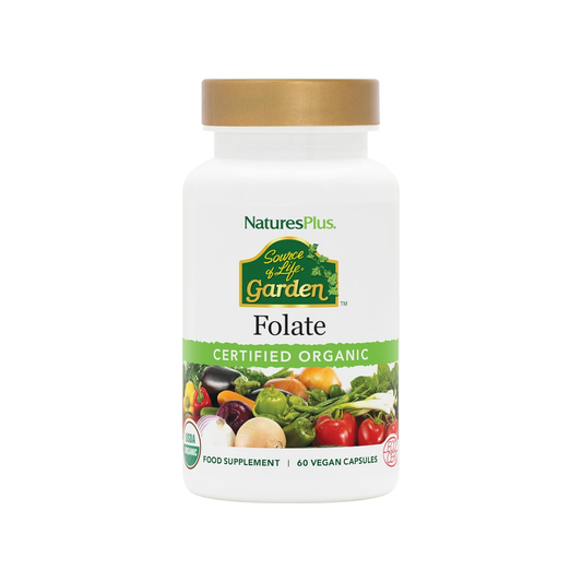 Nature's Plus Source of Life Garden Organic Folate 400mcg 60 capsules methylfolate from organic lemon peel