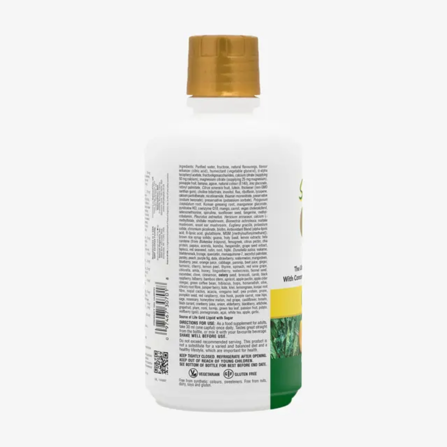 Nature's Plus Source of Life Gold Liquid with CoQ10, ginseng, spirulina and methylcobalamin for energy and immune support