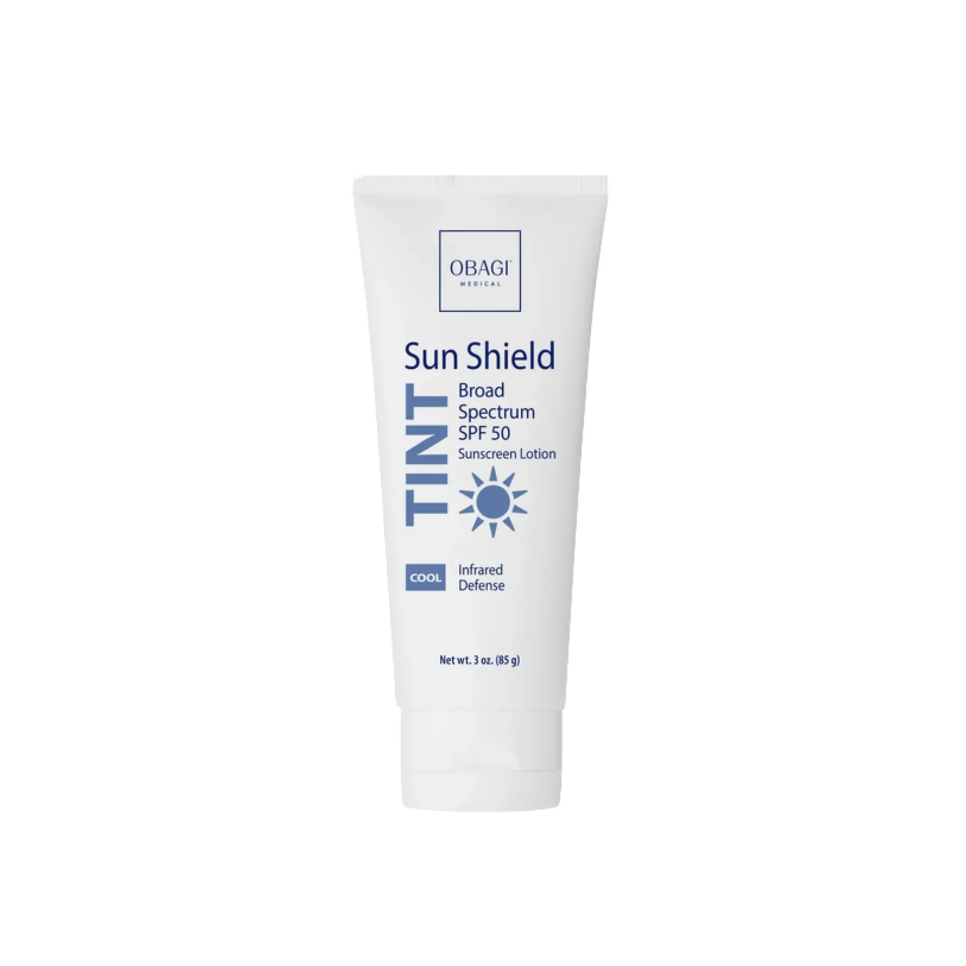 ALT 1 – Hero:Obagi Sun Shield Tinted SPF50 Cool 85g broad-spectrum mineral-hybrid sunscreen for fair skin with cool un