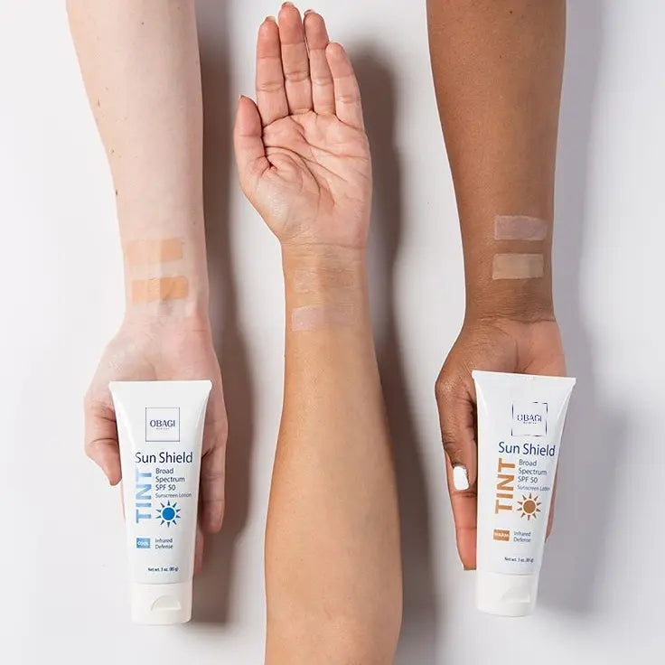 Obagi Sun Shield Tinted SPF50 Cool with Physalis Angulata Extract, Algae Extract and Vitamin C to support skin health and deliver daily UVA UVB protection