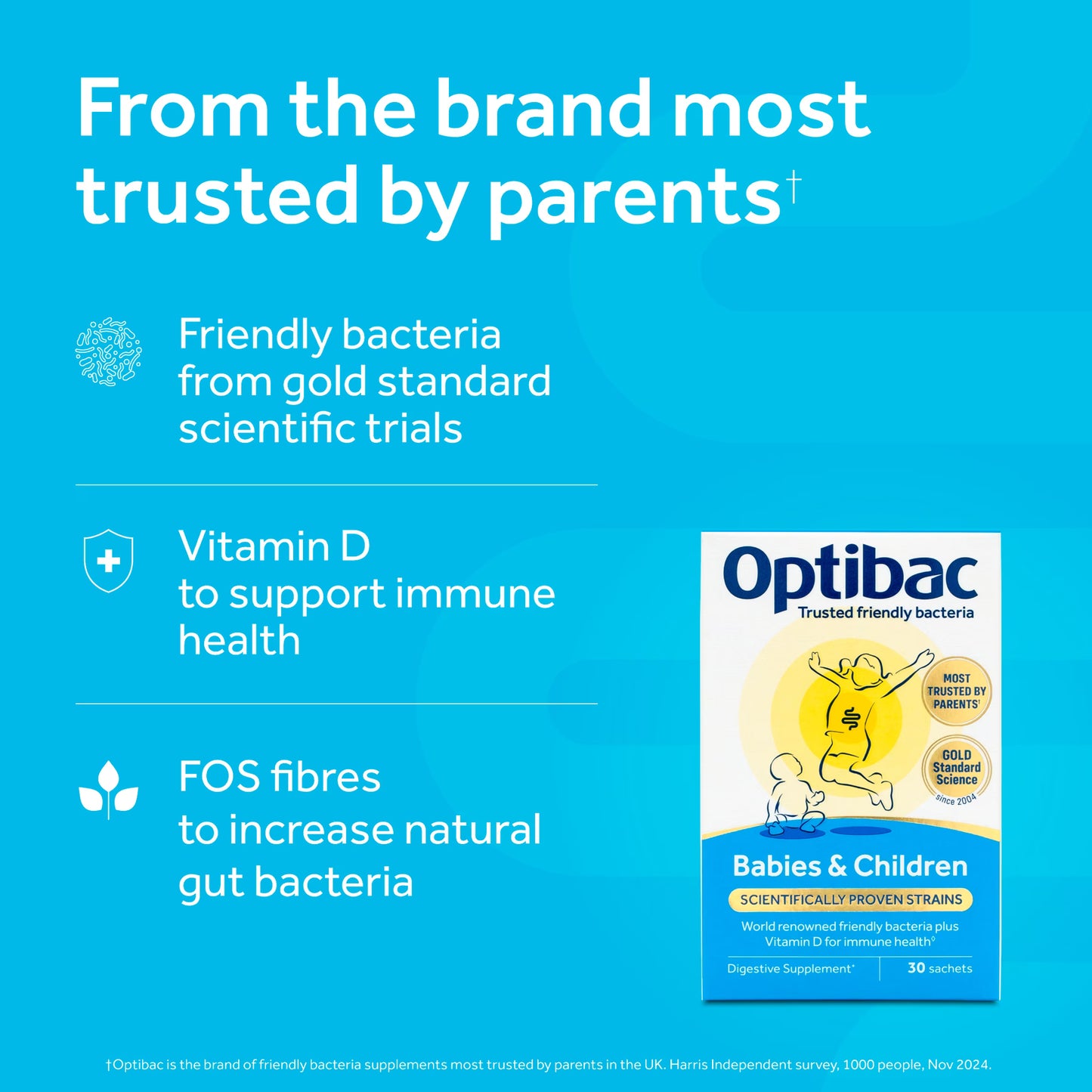 Optibac Babies & Children Gut Supplement - 30 Sachets