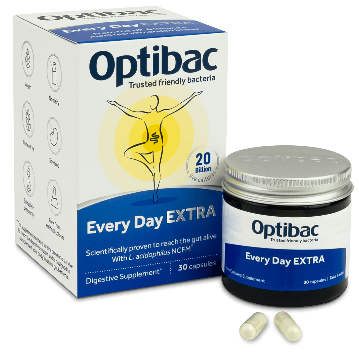 Optibac Every Day EXTRA Gut Supplement - 30 Capsules